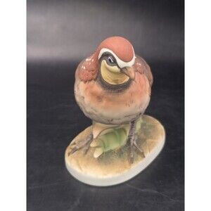 Lefton Bob White Figurine Signed KW 2002A Porcelain Quail Japan